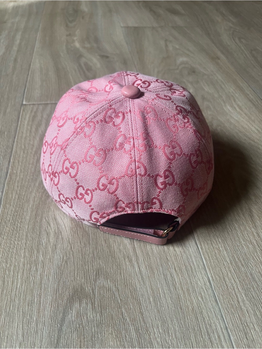 ✨Gucci Pink GG Logo Canvas Baseball Cap - Amazing Condition - Picture 4 of 5